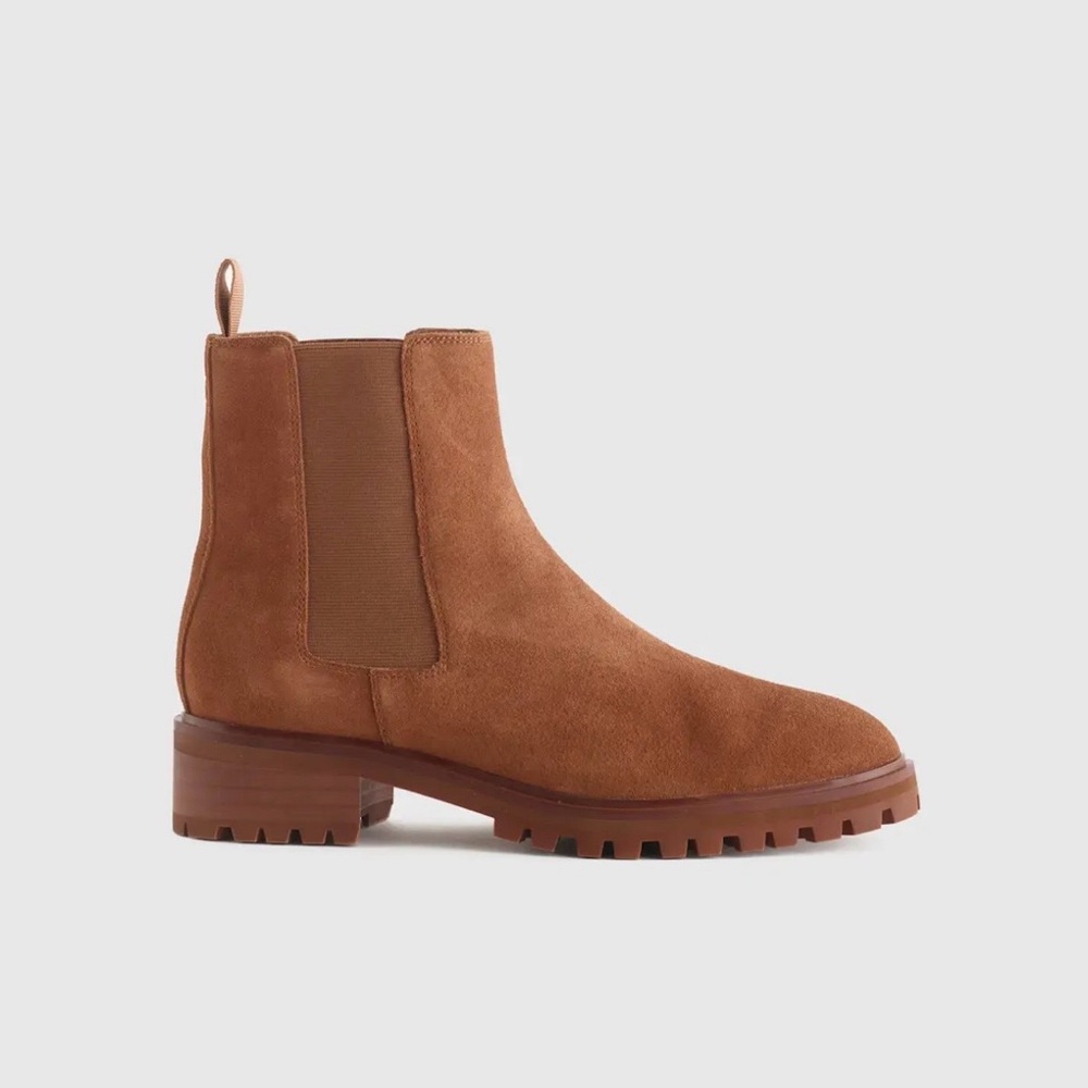 NIB | Quince Women Suede Chelsea Boot Cinnamon 10 - Picture 3 of 12